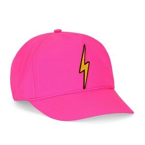 Aviator Nation Pink Hat with Yellow Lightning Bolt